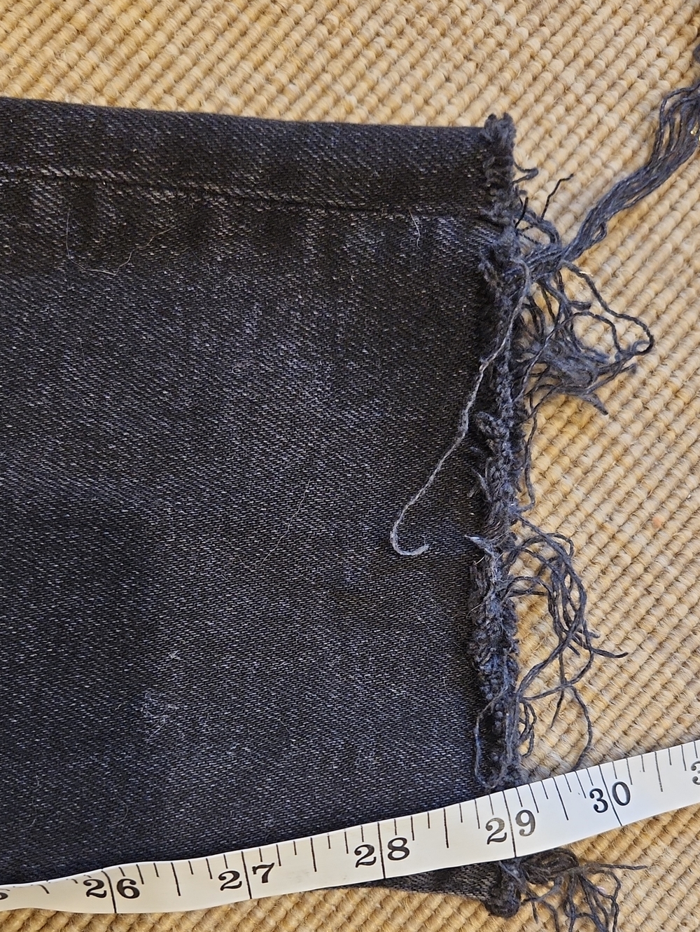 Pilcro The Cigarette Raw Hem Jeans Washed Black 28 - Picture 11 of 11